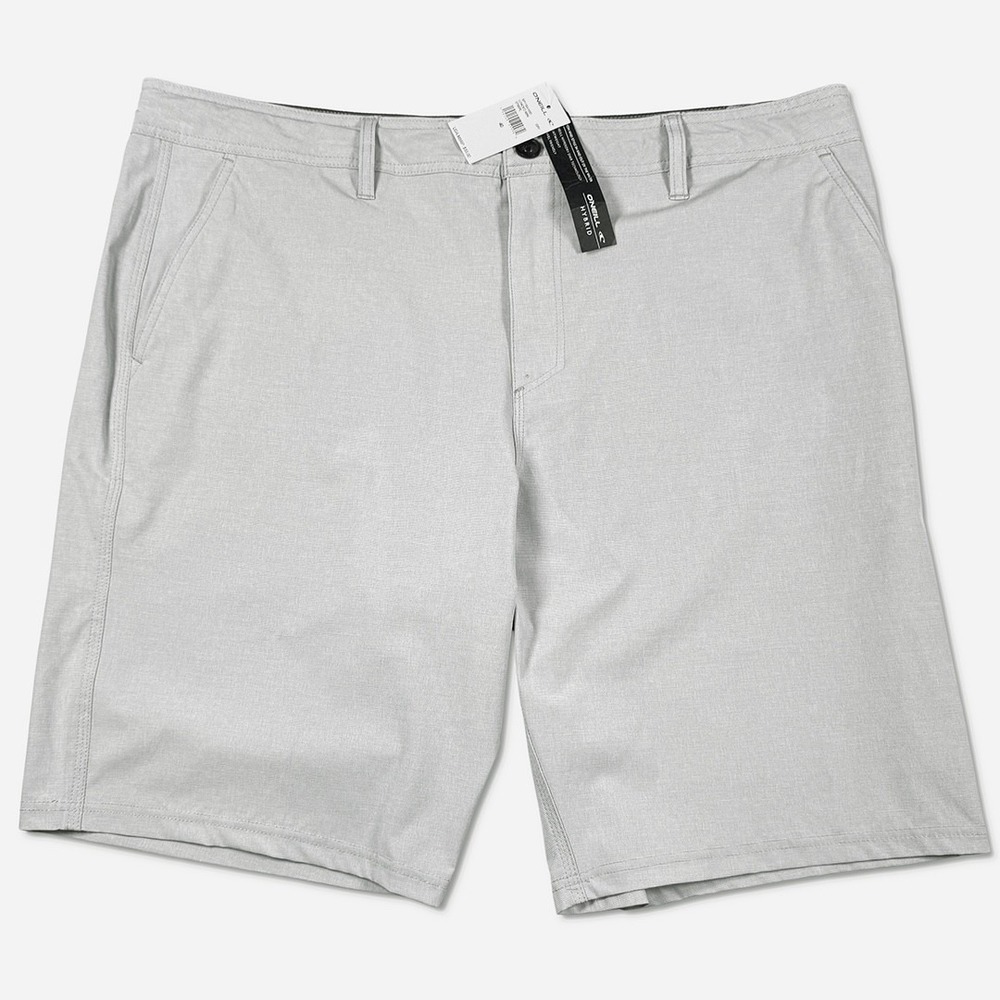 O'Neill Loaded Mini Stripe Hybrid Shorts - NWT Mens 40 Light Grey - #49533-K2